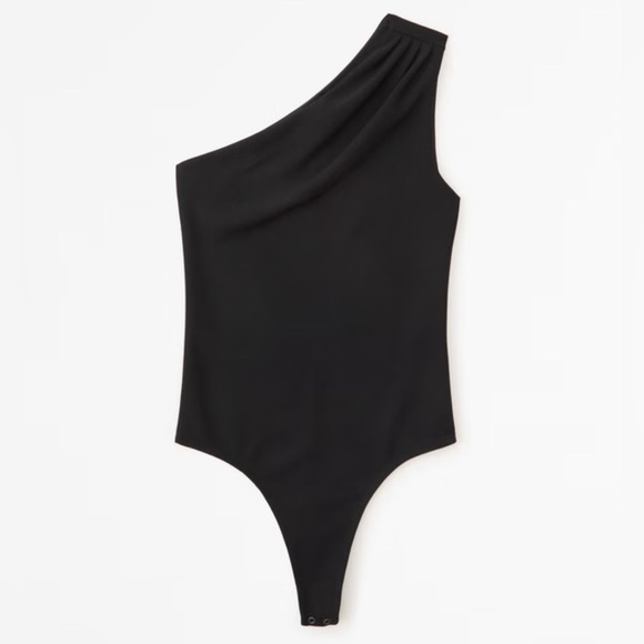 Black One-Shoulder Bodysuit - Picture 1 of 4